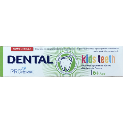Dental kids toothpaste with apple flavour from 6 years 50 ml