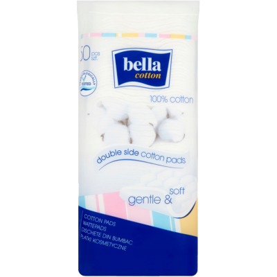 Bella cosmetic tampons squares 100% cotton 50 pcs