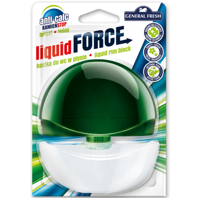 GF Liquid force tekutá WC kostka - osvěžovač lesní vůně 55 ml