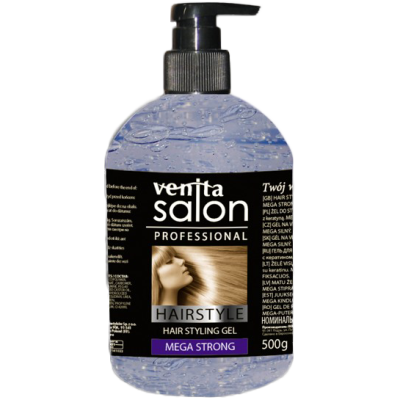Styling hair gel with pump extra strong (purple) 500 ml