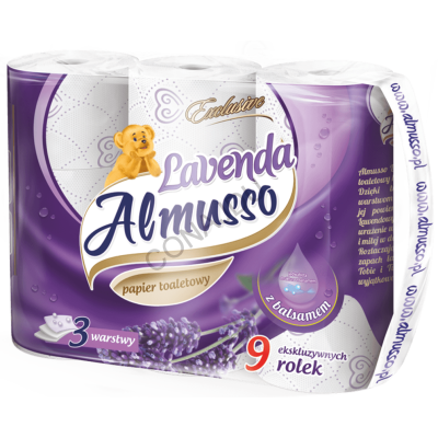 Almusso Lavender toilet paper 9 pcs 3 ply