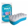York Butterfly Wash Sponge for everyday use in the bath or shower. The soft layer gently cleanses the skin with water or cosmetics. The porous side takes care of massage, removing dead skin, improving circulation and overall relaxation.