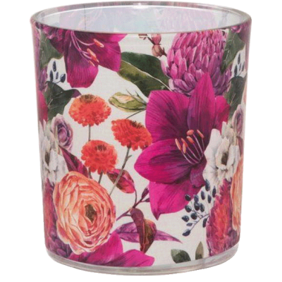 Scented glass candle with foil Floral Inspirations (sn72s-30)