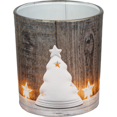 Vonná sklenená sviečka s fóliou Vianočná žiara (sn72s-47)