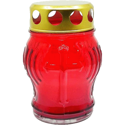 Candle glass with insert W006 red