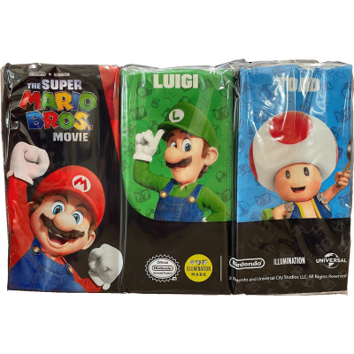 Super Mario handkerchiefs printed 4 layers, foil 6 pcs
