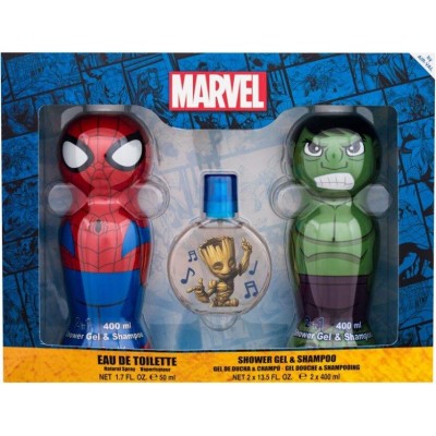 Spiderman and Hulk set 2 pcs shower gel + eau de toilette