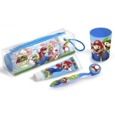 Super Mario set zubní kartáček + kelímek + pasta