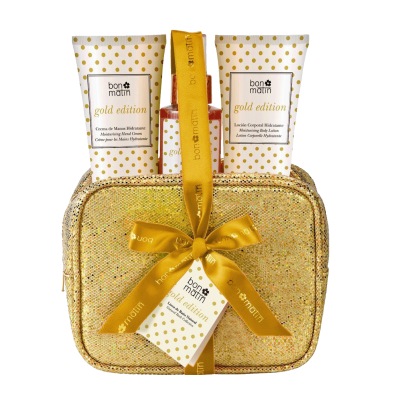 Bon Matin set of creams in toiletry bag Gold edition