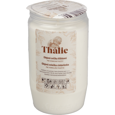 Thalia oil candle 130 g white, h.10 cm