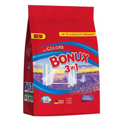 Bonux prací prášek levandule color 3v1 1,5 kg