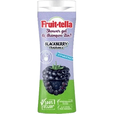 Fruit-tella shower gel and shampoo Blackberry 300 ml