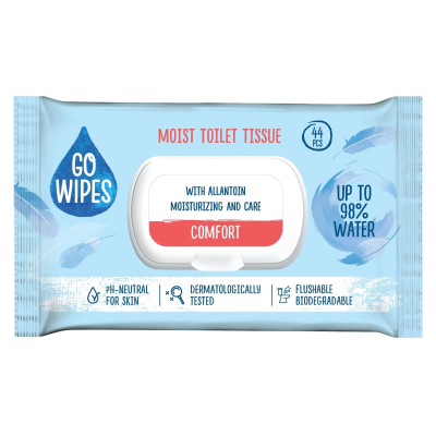 GO WIPES vlhčený toaletní papír 44 ks COMFORT